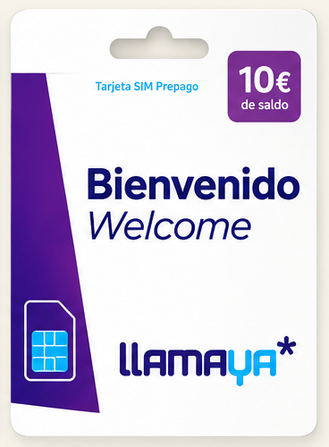 Tarjeta SIM Llamaya prepago de 10 euros